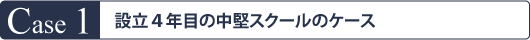 Case1 設立4年目の中堅スクールのケース